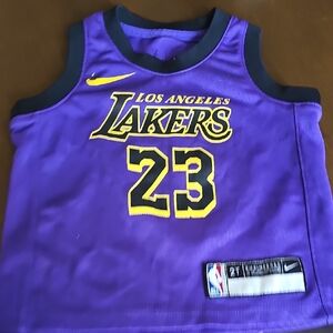 Nike Kids Los Angeles Lakers Purple & Gold #23 Basketball Jersey